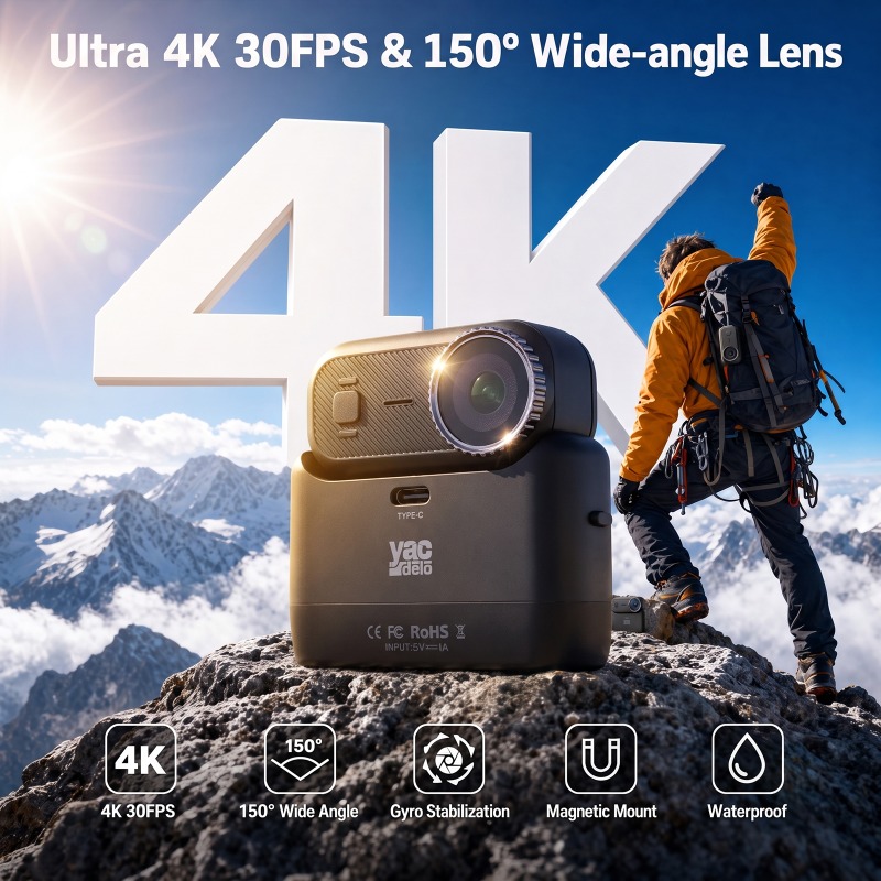 Action Camera 4K - Videocamera Sportiva APEX Action 4K Mini