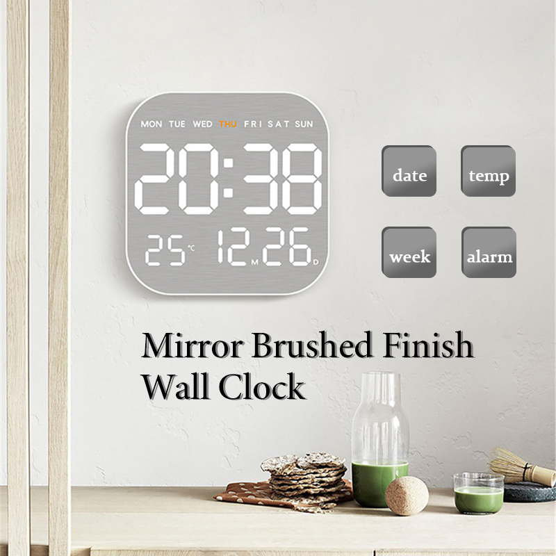 Modern Electronics Gadgets - Orologio da parete con finitura spazzolata