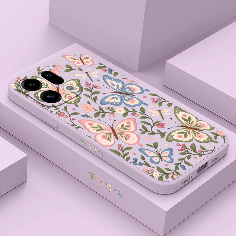 Oppo Reno 12 - Custodia per telefono con farfalle colorate
