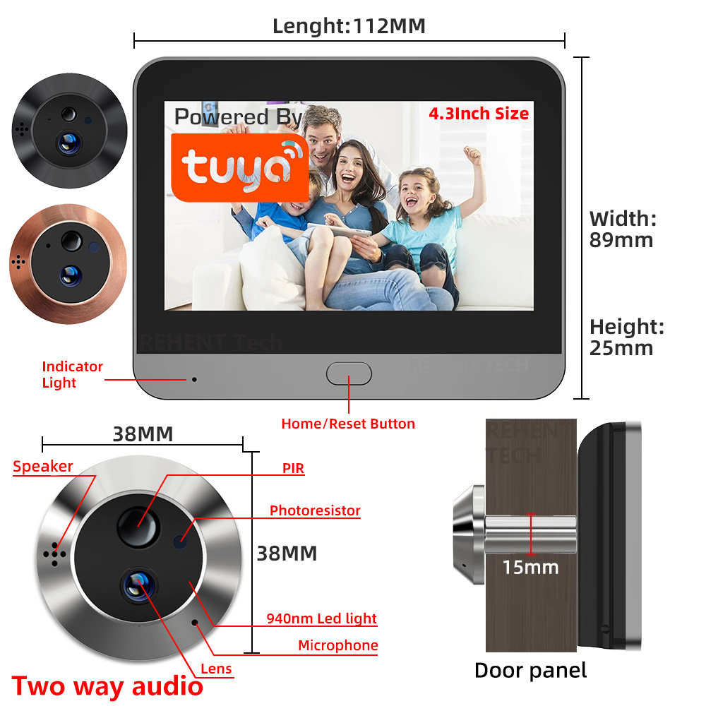 Compact Camera Mirrorless - Mini Telecamera Spioncino Digitale WiFi 3MP