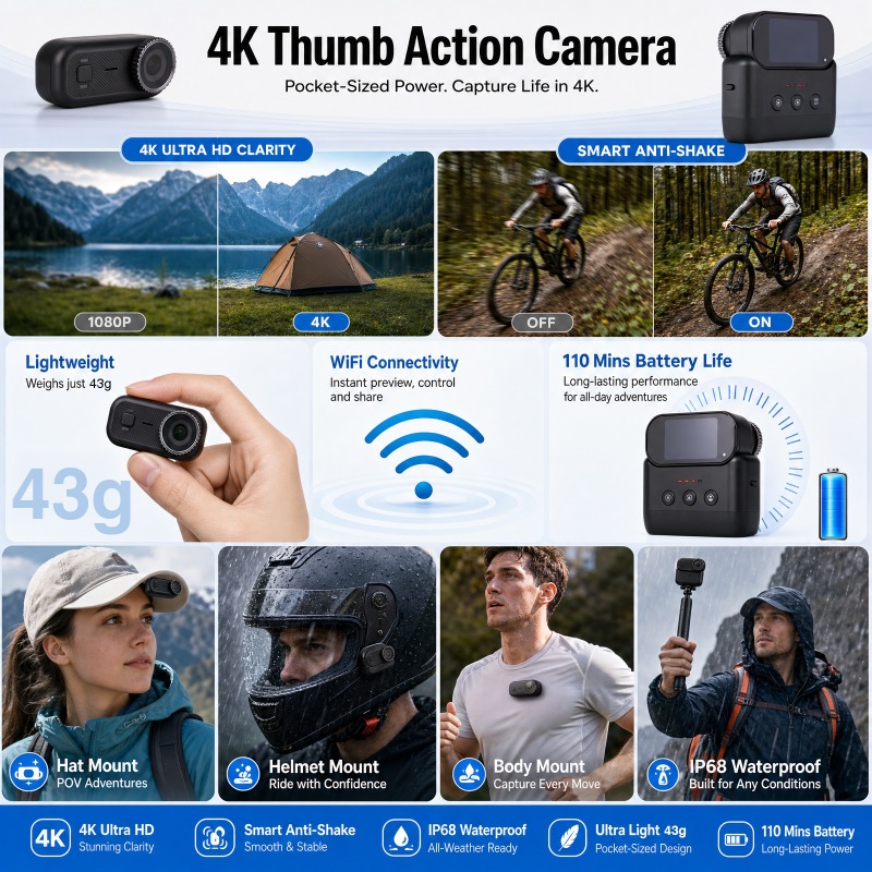 Videocamera Sportiva APEX Acti - Action Camera 4K recensione e prezzo