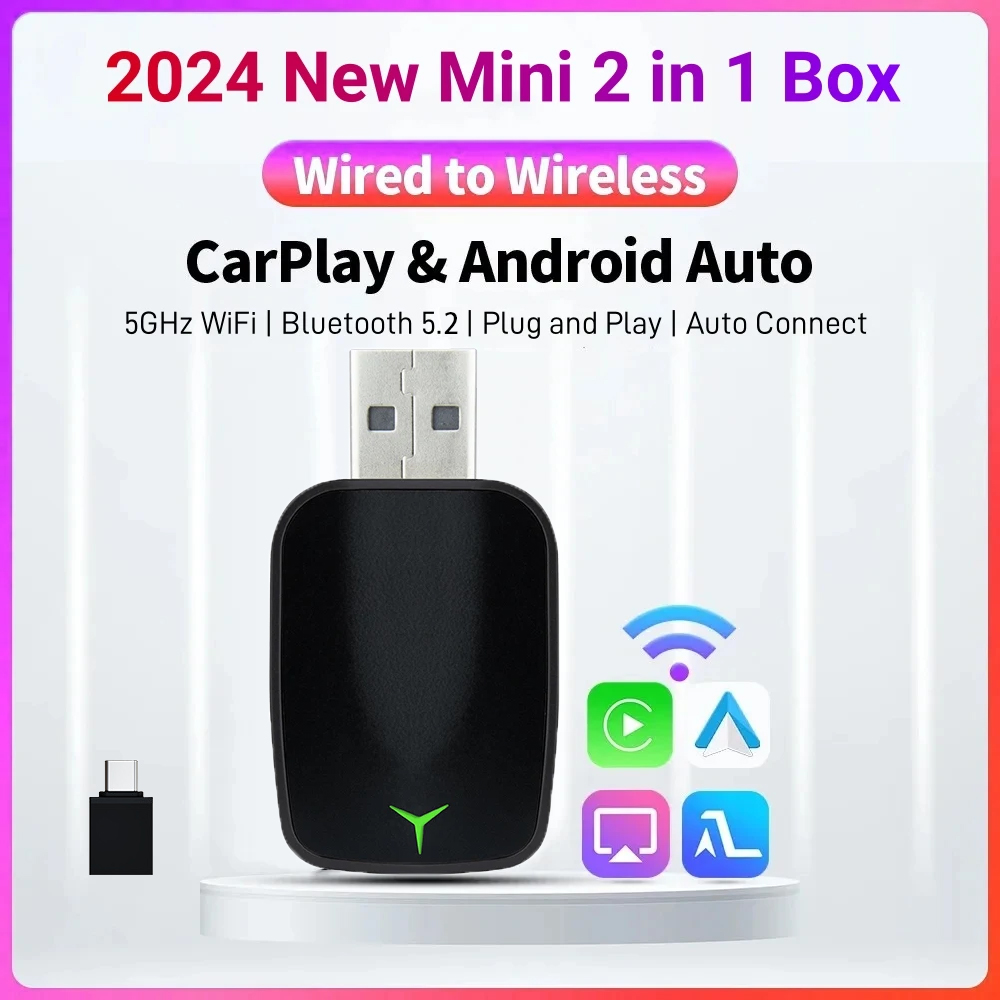 Nuovo Wired A Wireless Carplay - Electronic Gadgets recensione e prezzo