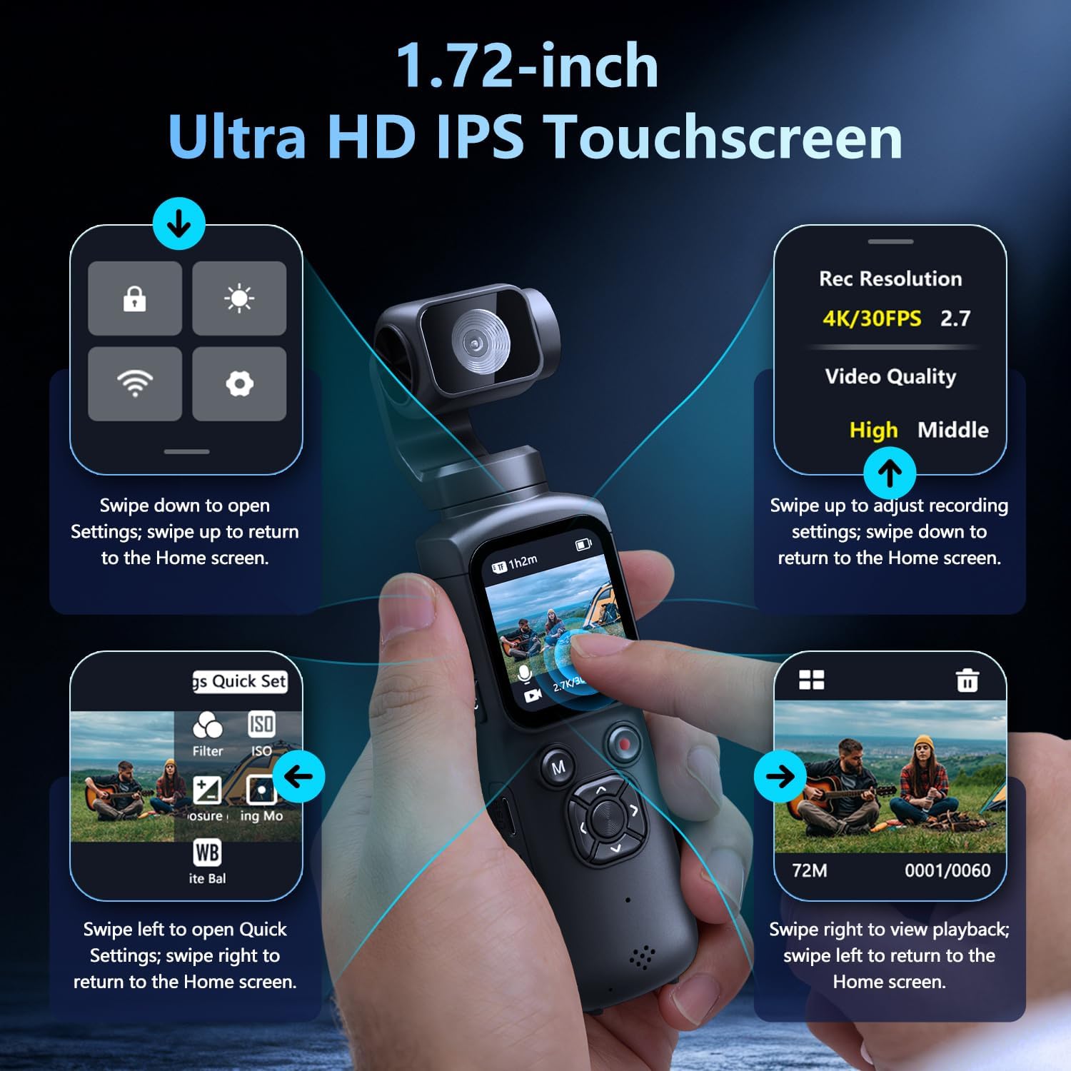 Videocamera Vlog con Gimbal a  - Action Camera 4K recensione e prezzo